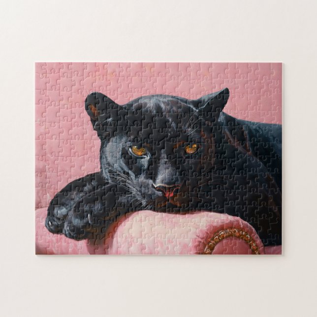 Black Panther Pink Sofa Puzzle (Horizontal)