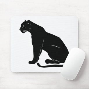Black Panther Silhouette Mousepad