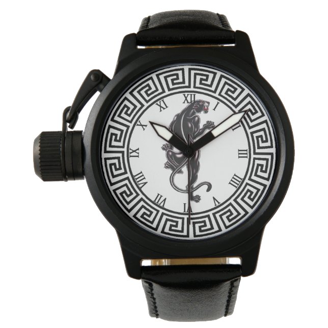 Black Panther Tattoo eWatch Armbanduhr (Vorderseite)