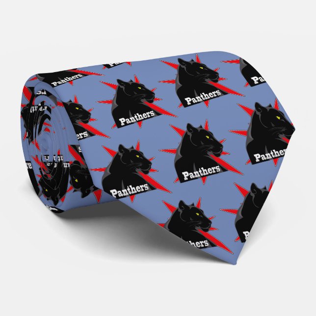 Black Panther Team Mascot für jeden Farbnecker Krawatte (Gerollt)