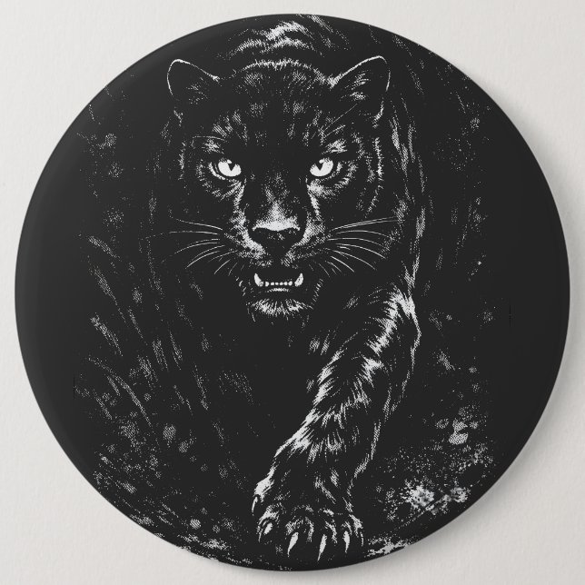 Black Panther — von BurnsInHell Button (Vorderseite)