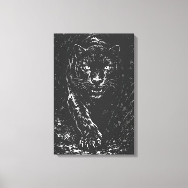 Black Panther — von BurnsInHell Leinwanddruck (Vorderseite)