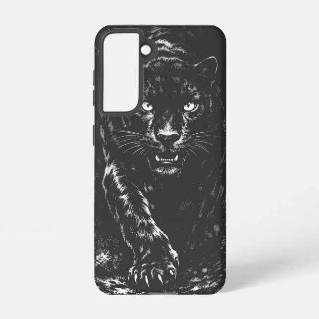 Black Panther — von BurnsInHell Samsung Galaxy Hülle (Rückseite)