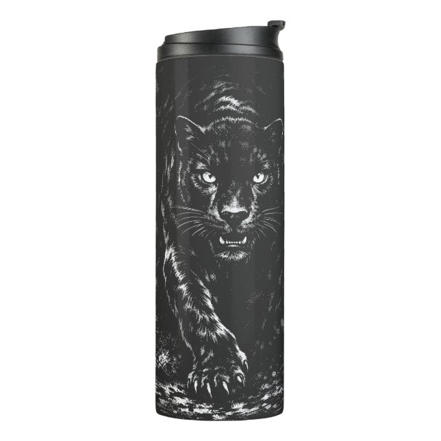 Black Panther — von BurnsInHell Thermosbecher (Nach links gedreht)