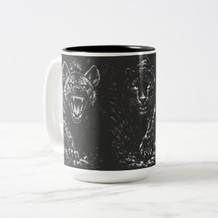Black Panther — von BurnsInHell Zweifarbige Tasse
