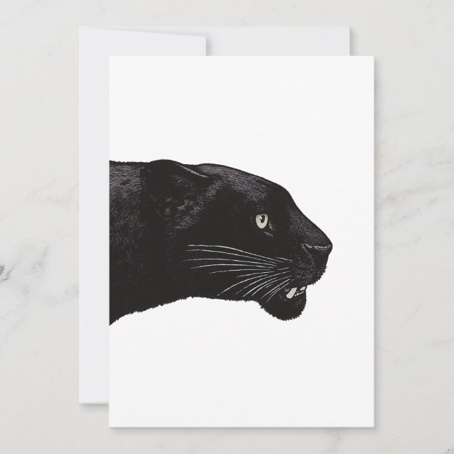 Black Panther von Toshi Yoshida Einladung (Vorderseite)