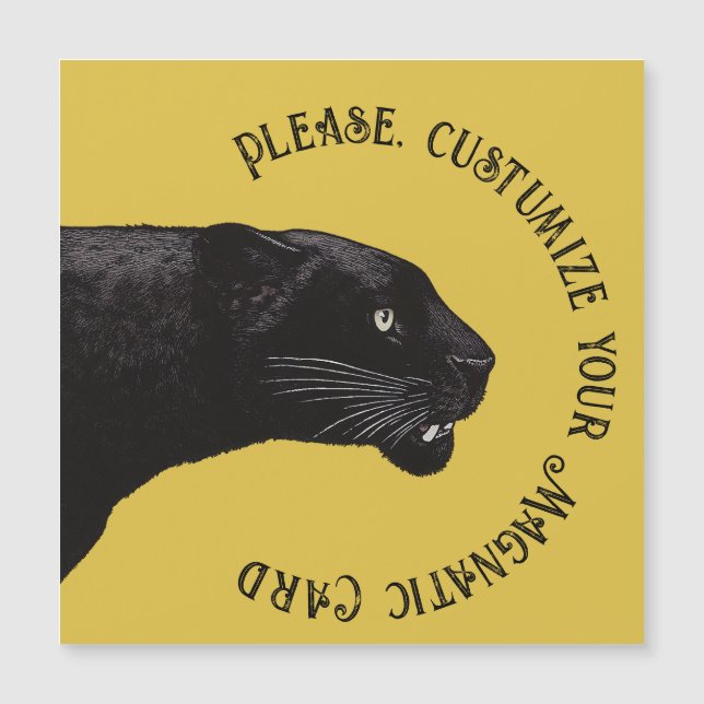 Black Panther von Toshi Yoshida Magnatic Card Magnetkarte (Vorderseite)