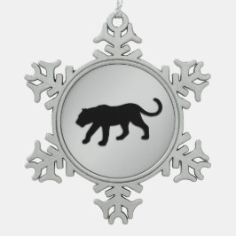 Black Panther Xmas Schneeflocken Zinn-Ornament