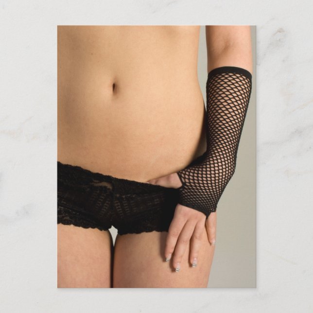 Black Panties Hot Art Fotografie Postkarte (Vorderseite)