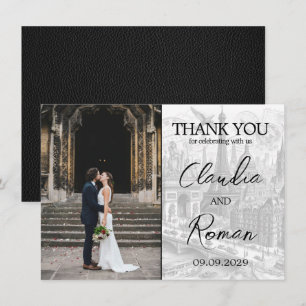 Black Paris Passport Dankeskarte