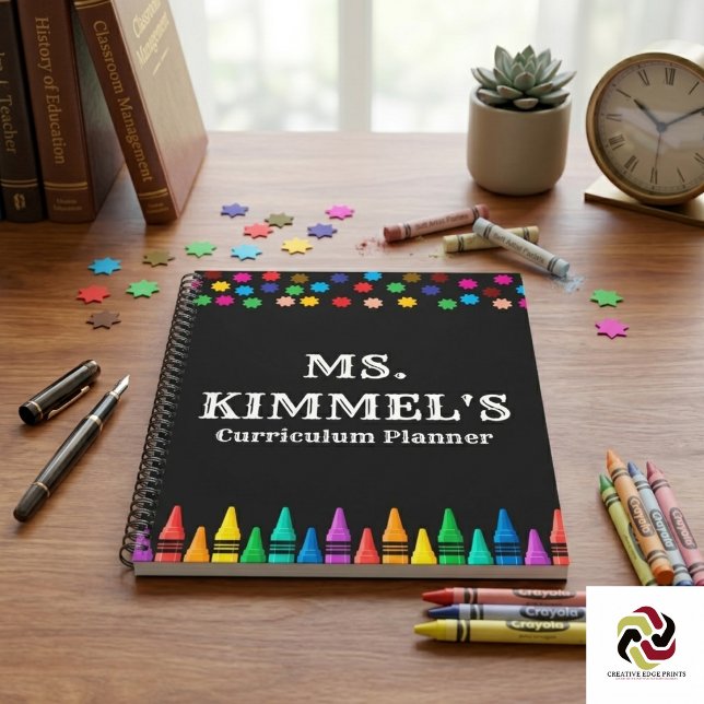 Black Pastels Crayons Curriculum Lehrerplaner Notizbuch (Black Pastels Crayons Curriculum Teacher Planner Notebook
)