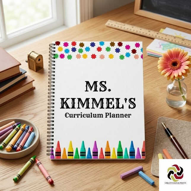 Black Pastels Crayons Curriculum Lehrerplaner Notizbuch (Black Pastels Crayons Curriculum Teacher Planner Notebook
)