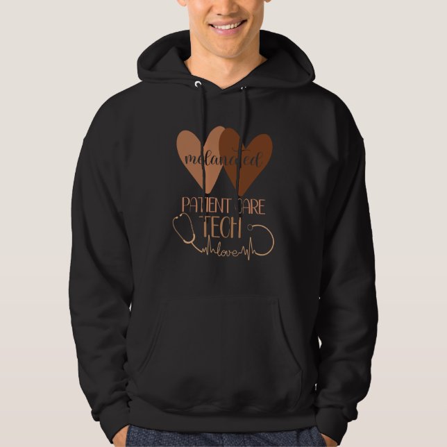 Black Patient Care Tech Melanated Patient Care Tec Hoodie (Vorderseite)