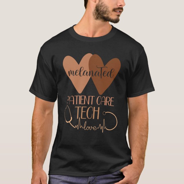 Black Patient Care Tech Melanated Patient Care Tec T-Shirt (Vorderseite)