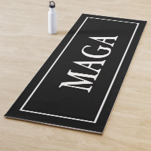 Black Patriotic MAGA Yoga Mat