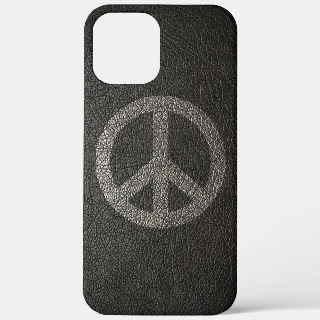 Black Peace Sign Phone Case - iPhone 12 Pro Max (Rückseite)
