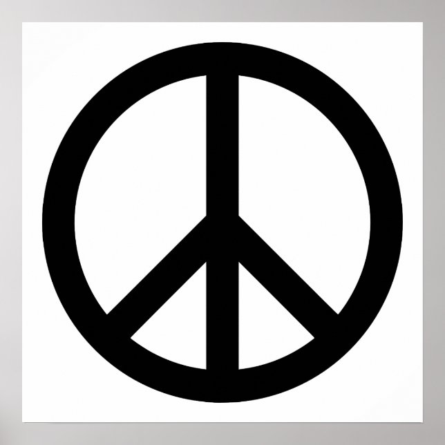 Black Peace Symbol Poster (Vorne)