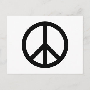 Black Peace Symbol Postkarte