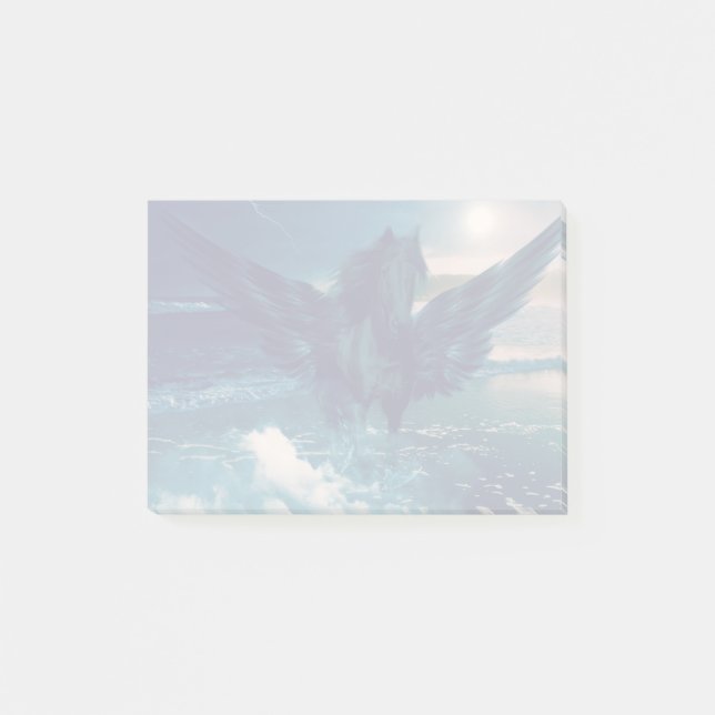 Black Pegasus Post-it Klebezettel (Vorderseite)