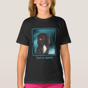 Black Pekingese Blue Wirbel Dog Personalisiert T-Shirt