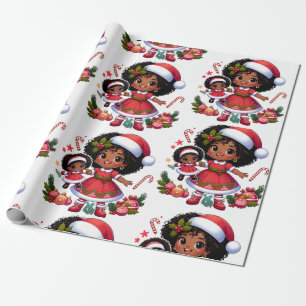 Black People Wrapping Paper - Ein Mädchen und ihre Geschenkpapier