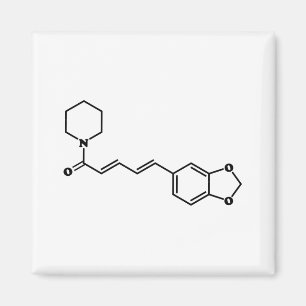 Black Pepper Piperine Molekulare Chemische Formel Magnet