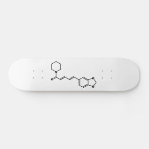 Black Pepper Piperine Molekulare Chemische Formel Skateboard