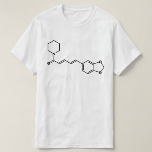Black Pepper Piperine Molekulare Chemische Formel T-Shirt