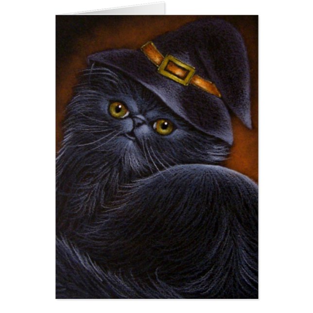 Black Persian Cat Card (Vorne)