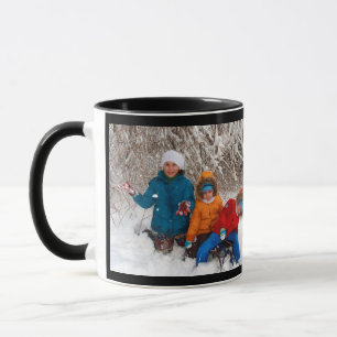 Black Personalize Foto Template Geschenk Kaffee Ta Tasse