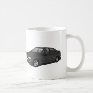 Black Peugeot 405 + Abzeichen Tasse