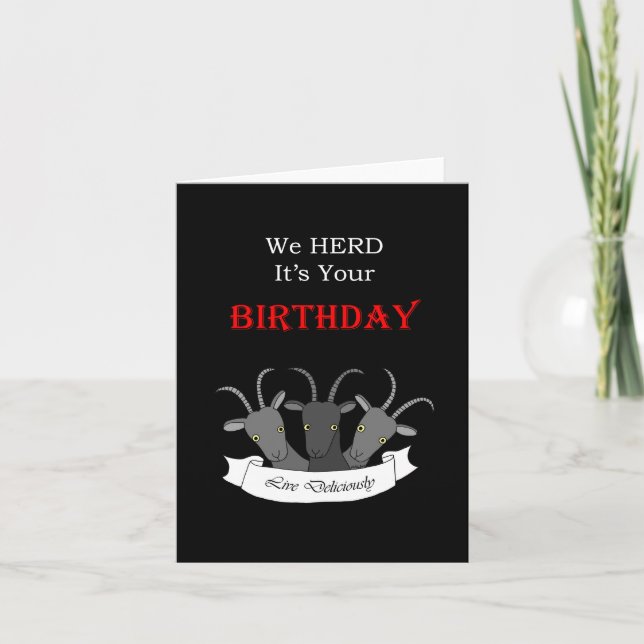 Black Phillip Dark Funny Devil Goat Goth Birthday Karte (Vorderseite)