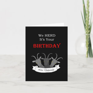 Black Phillip Dark Funny Devil Goat Goth Birthday Karte