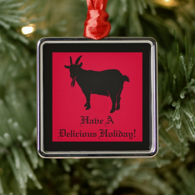 Black Phillip Folk Horror Ornament Aus Metall (Baum)