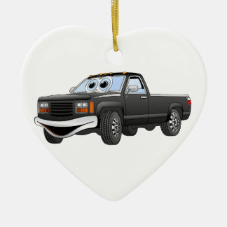Black Pick Up Truck Cartoon Keramikornament
