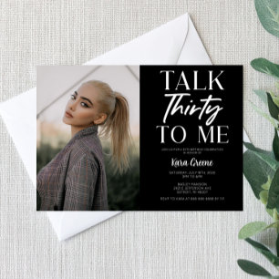 Black Picture spricht dreißig zu mir am 30. Geburt Einladung