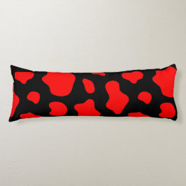 Black Pillow with Red Spots. Seitenschläferkissen