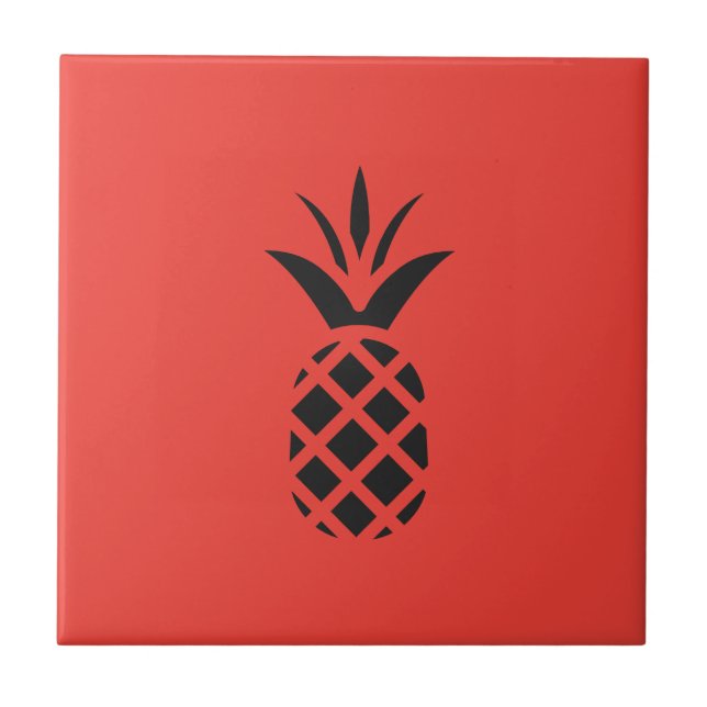 Black Pine Apple in Red Fliese (Vorderseite)