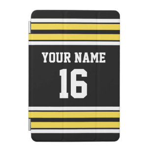Black Pineapon Yellow Team Jersey Name Number iPad Mini Hülle