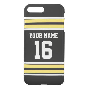 Black Pineapon Yellow Team Jersey Name Number iPhone 8 Plus/7 Plus Hülle