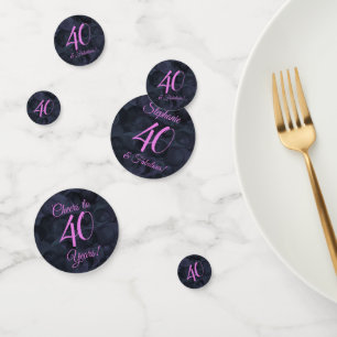 Black Pink 40 und fabelhafte Geburtstagsparty Konfetti