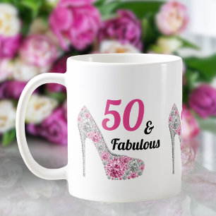 Black Pink 50 und fabelhafte Geburtstagsparty Kaffeetasse