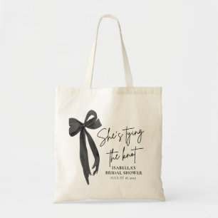 Black Pink Bow Sie heiratet Brautparty Tragetasche