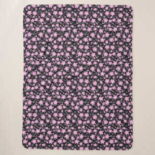 Black Pink Cherry Blossom Sherpadecke