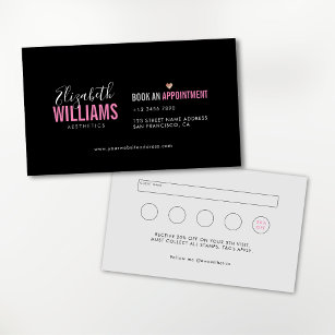 Black Pink Chic Schönheit Ästhetik Loyalität & Loy Visitenkarte