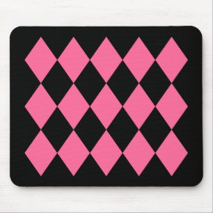 Black & Pink Diamonds Mousepad
