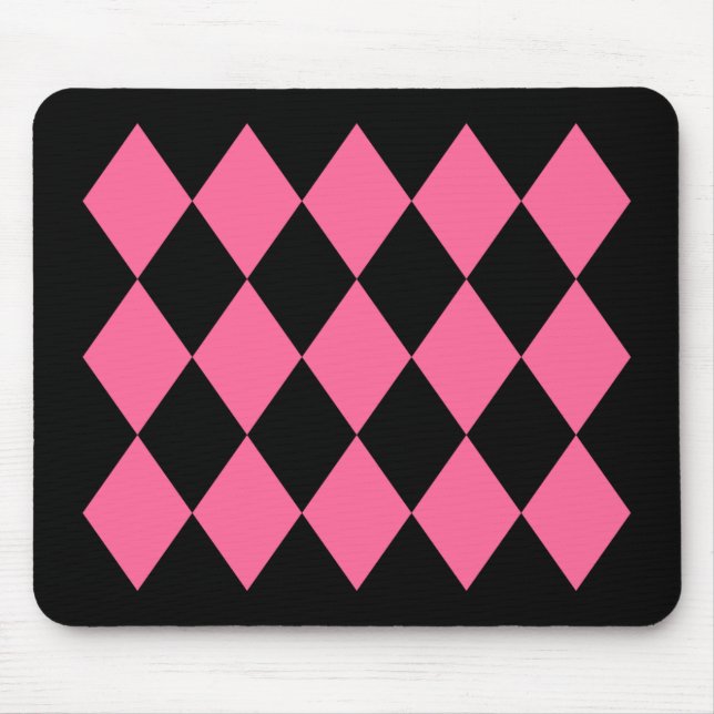 Black & Pink Diamonds Mousepad (Vorne)