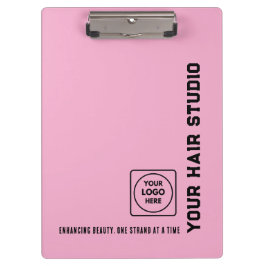 Black Pink Hair Salon Logo Pro clipboard Klemmbrett