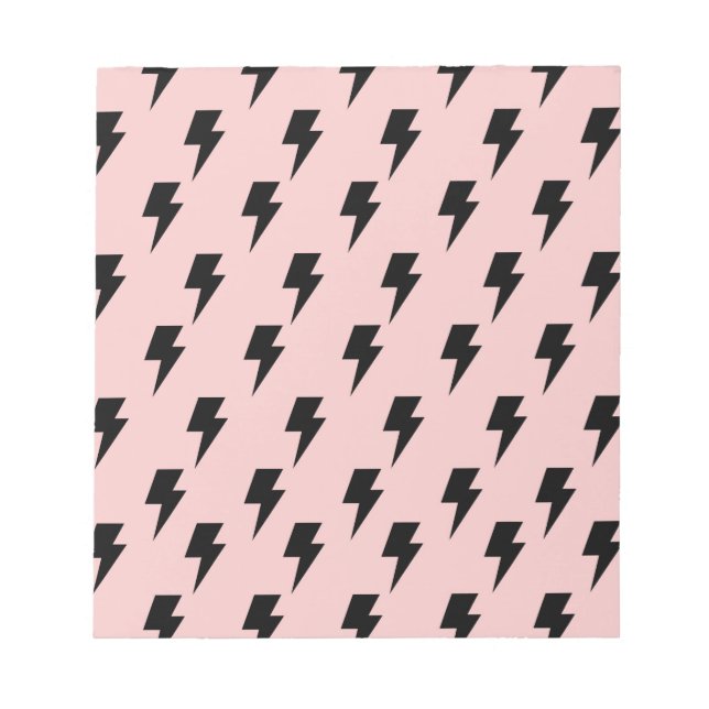 Black Pink Lightning Y2K Indie Bold Notes Notizblock (Vorderseite)