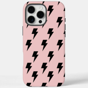 Black Pink Lightning Y2K Indie Stylish Protection iPhone 16 Pro Max Hülle